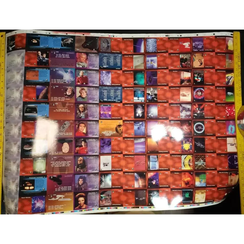 1996 SkyBox Star Trek Uncut Card‎ Sheet 37x27 Promo Display Sheet